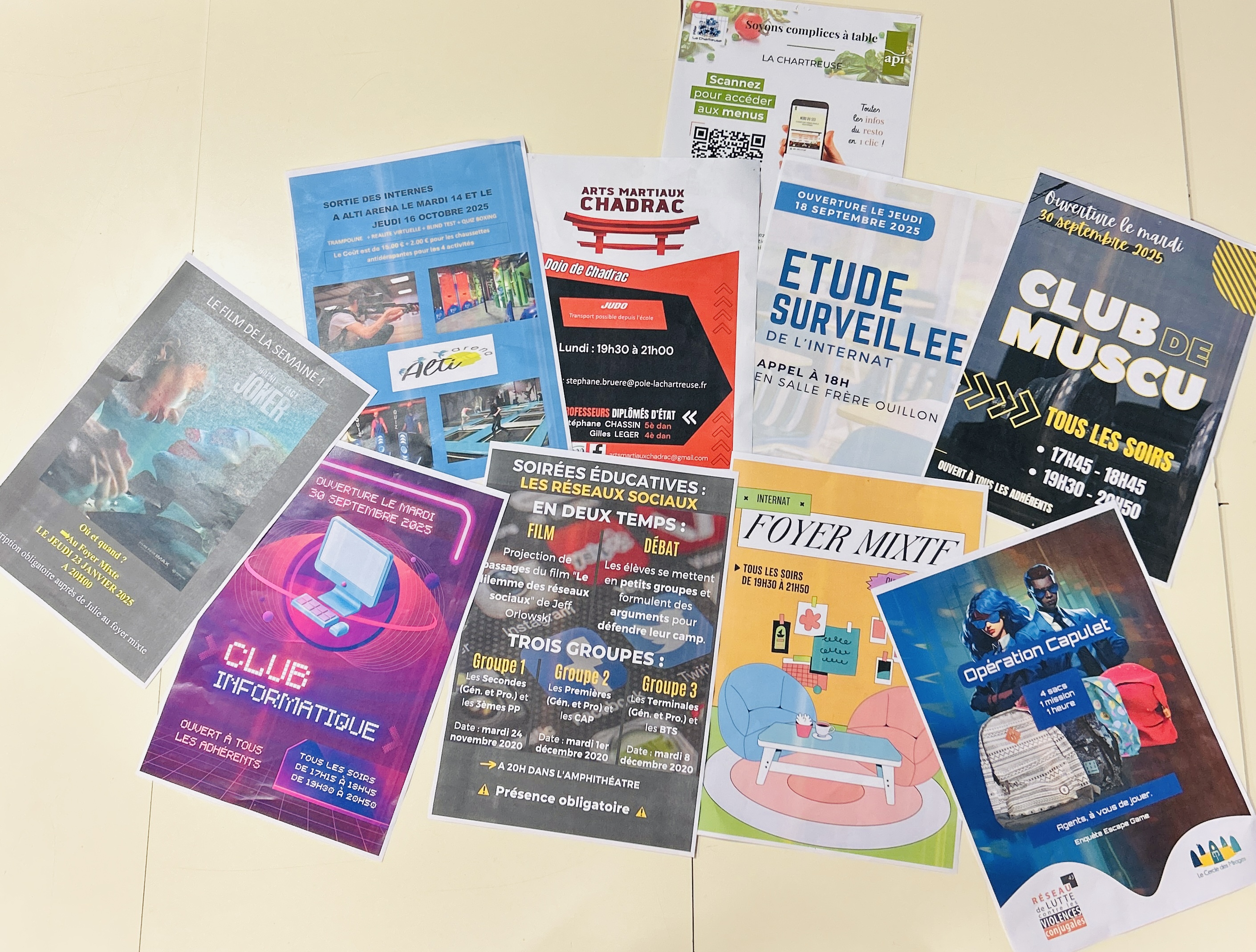 internat activités