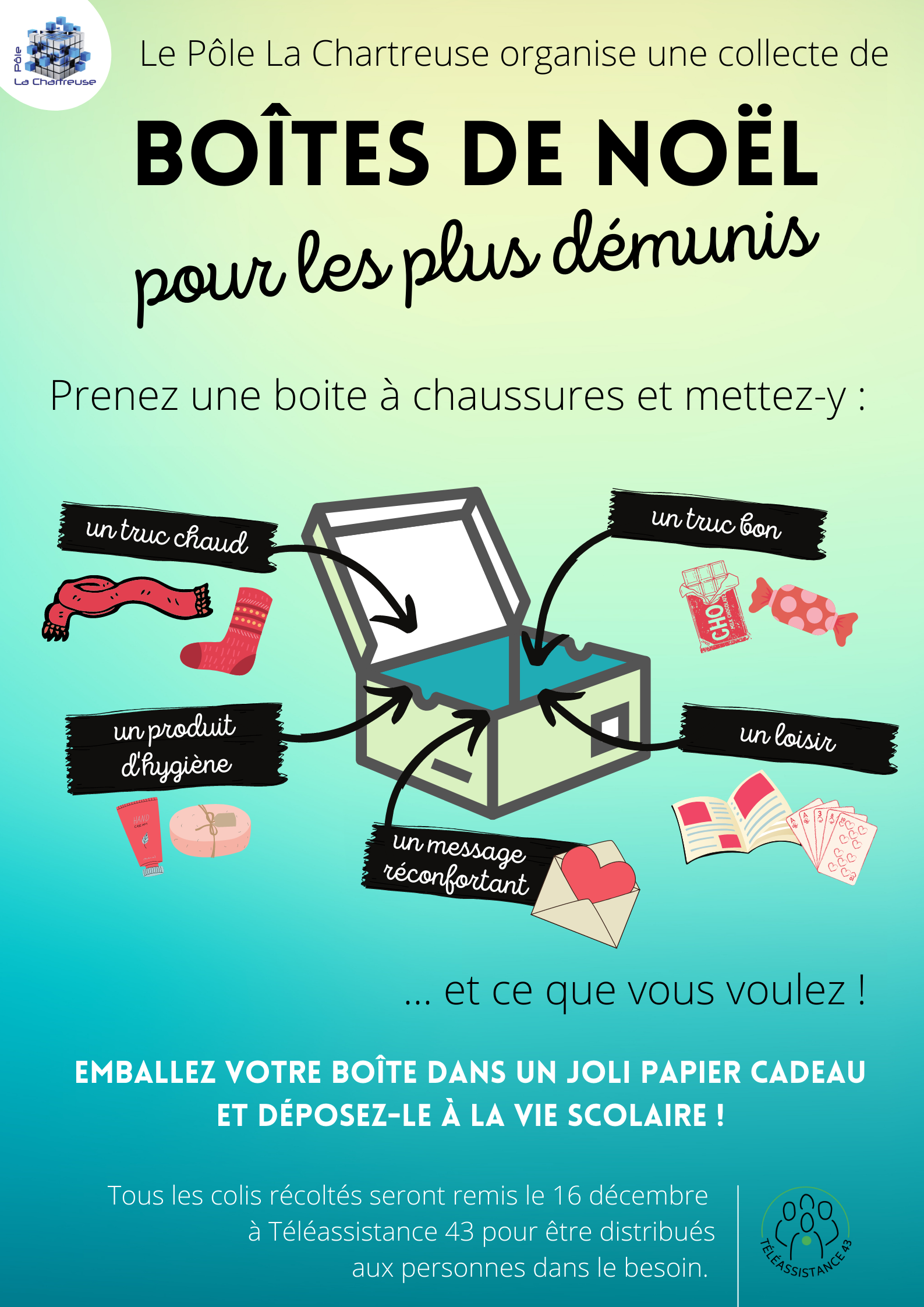 Des boites de Noël pour les plus démunis