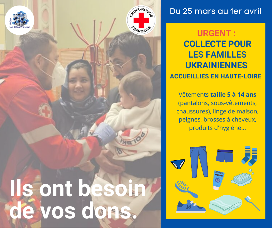 Le Pôle La Chartreuse se mobilise pour les familles Ukrainiennes